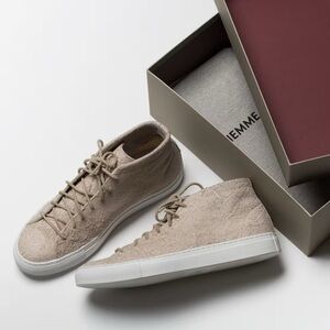 Diemme mid top textured suede Loria sneakers